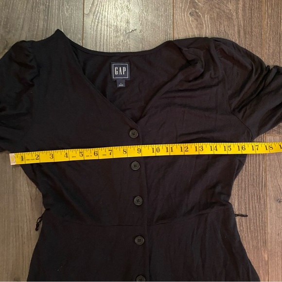 Gap Jumpsuit black button front jersey material stretchy - Picture 9 of 13